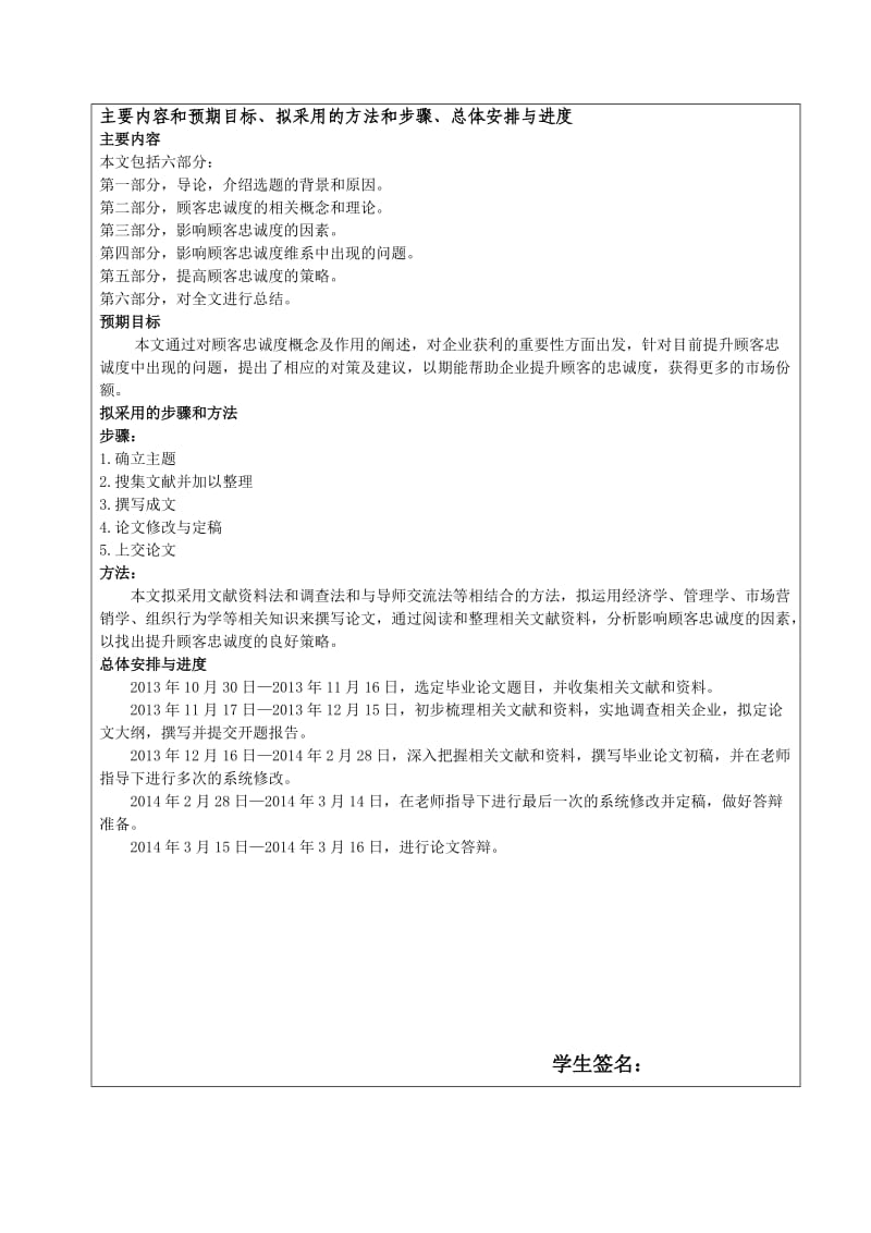 影响顾客忠诚度因素分析开题报告.doc_第2页