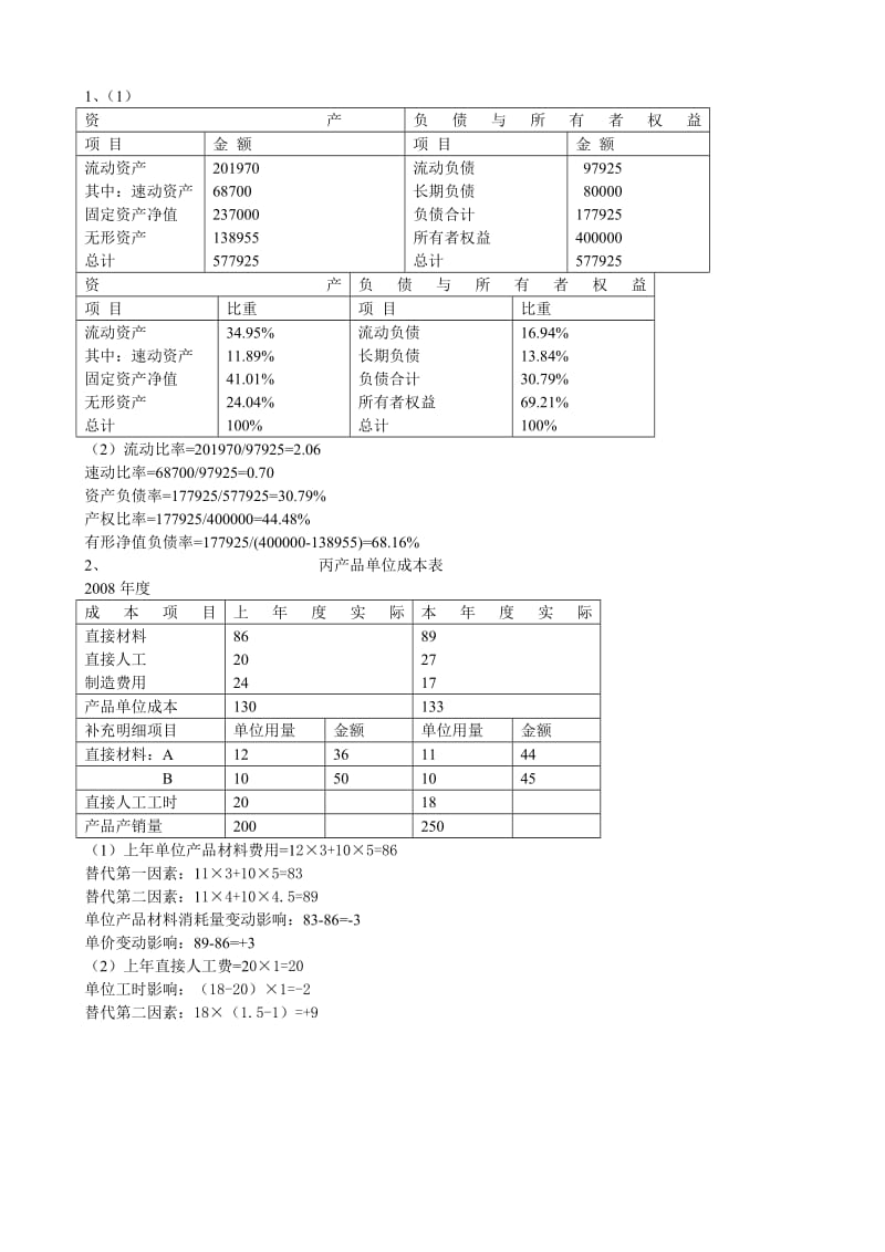 财务报告分析练习答案.doc_第1页