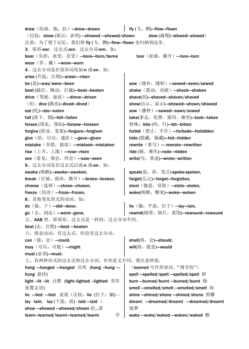 不规则动词和单词拼写错漏总结.doc_第3页