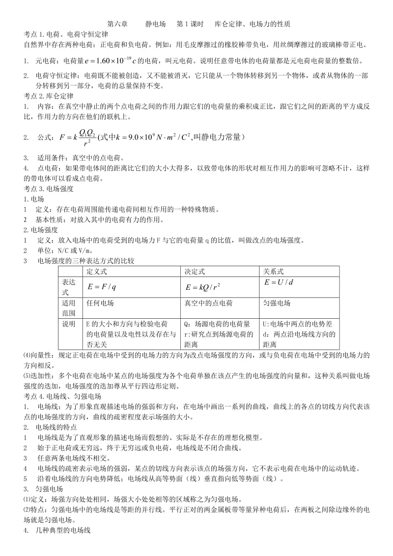 高中物理3-1知识点总结.doc_第1页