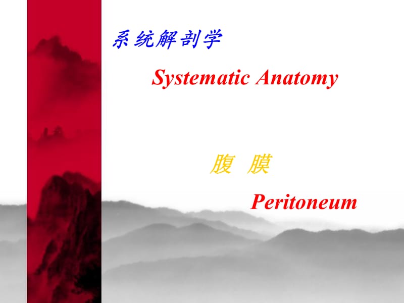 腹膜 系统解剖学.ppt_第1页