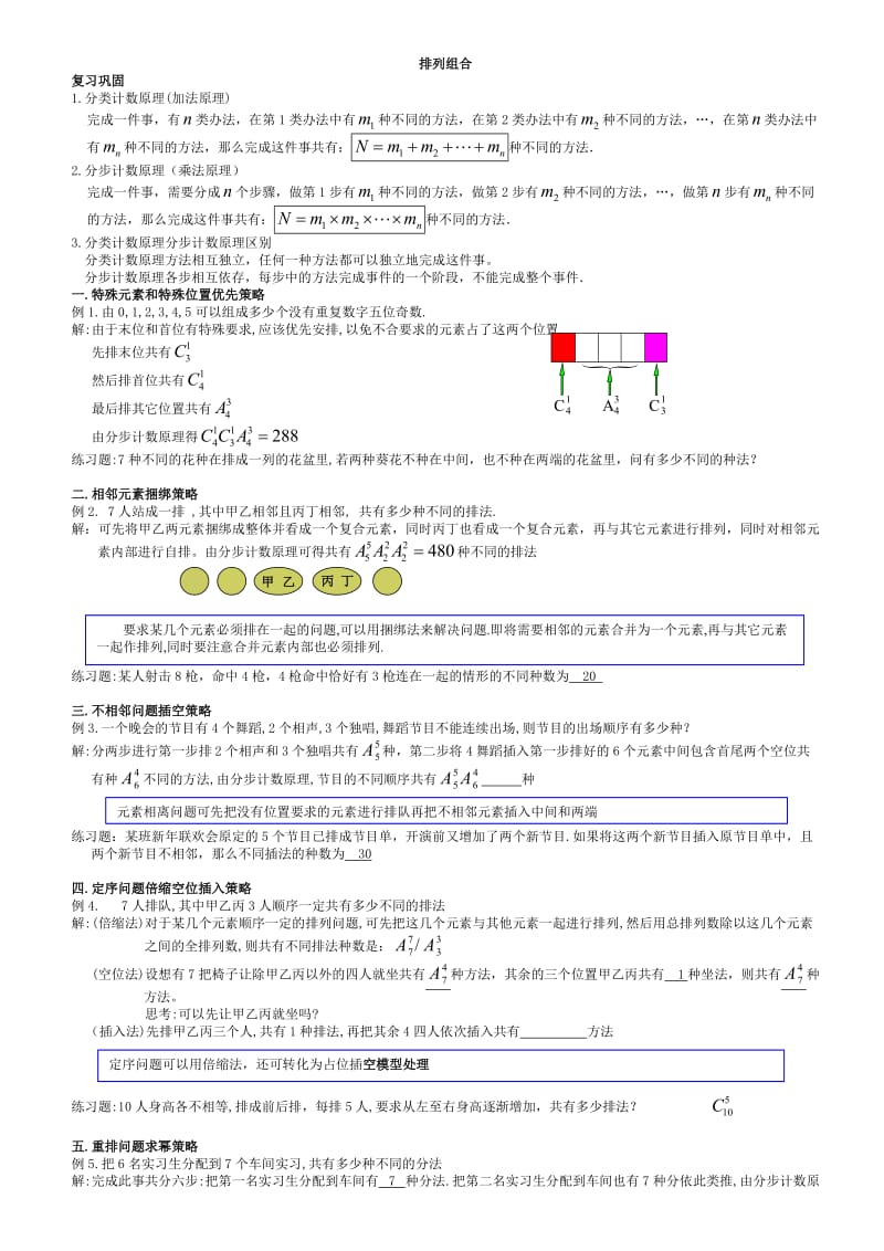 高中数学题型总结与易错点提示(排列组合).doc_第1页