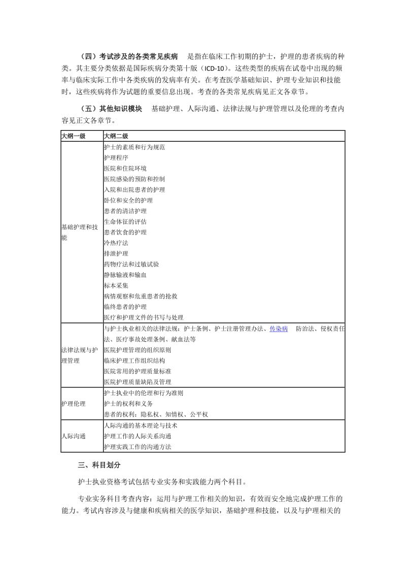 2015年护士执业资格考试大纲.doc_第3页