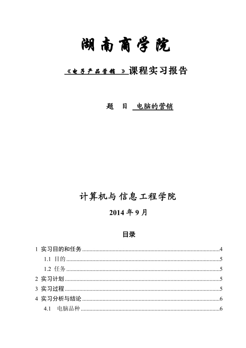 电子产品营销课程实习报告.doc_第1页