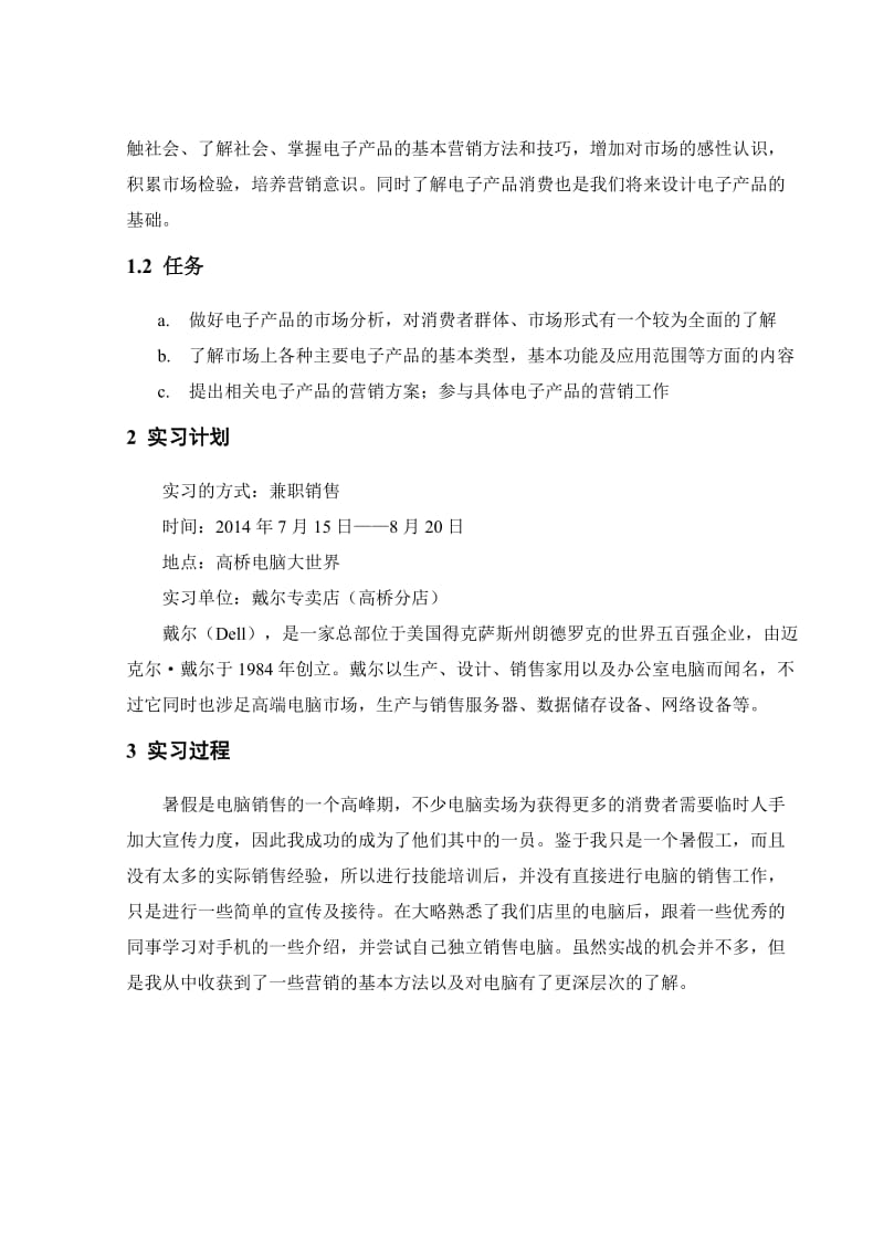 电子产品营销课程实习报告.doc_第3页