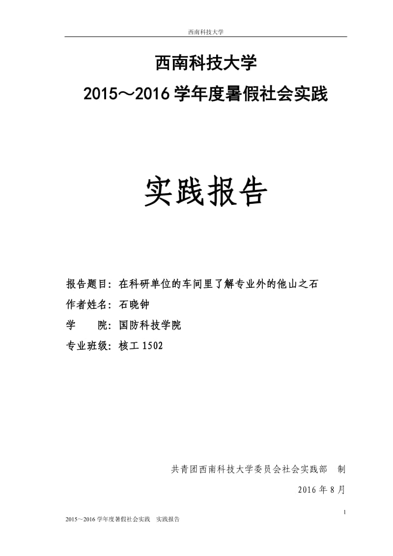 2015～2016学年度暑假社会实践实践报告.docx_第1页