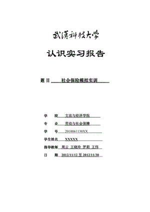 社保软件认识实习报告.doc