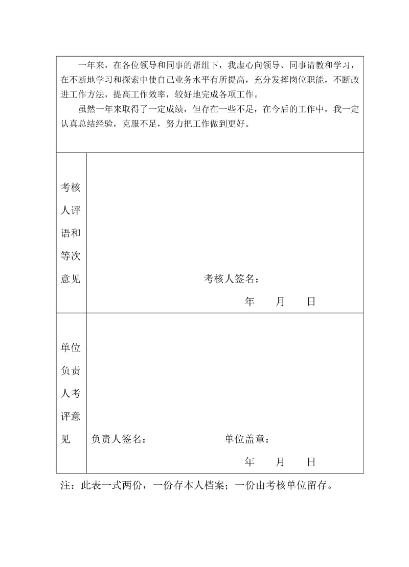 2011事业单位工作人员年度考核登记表含个人总结.doc_第3页