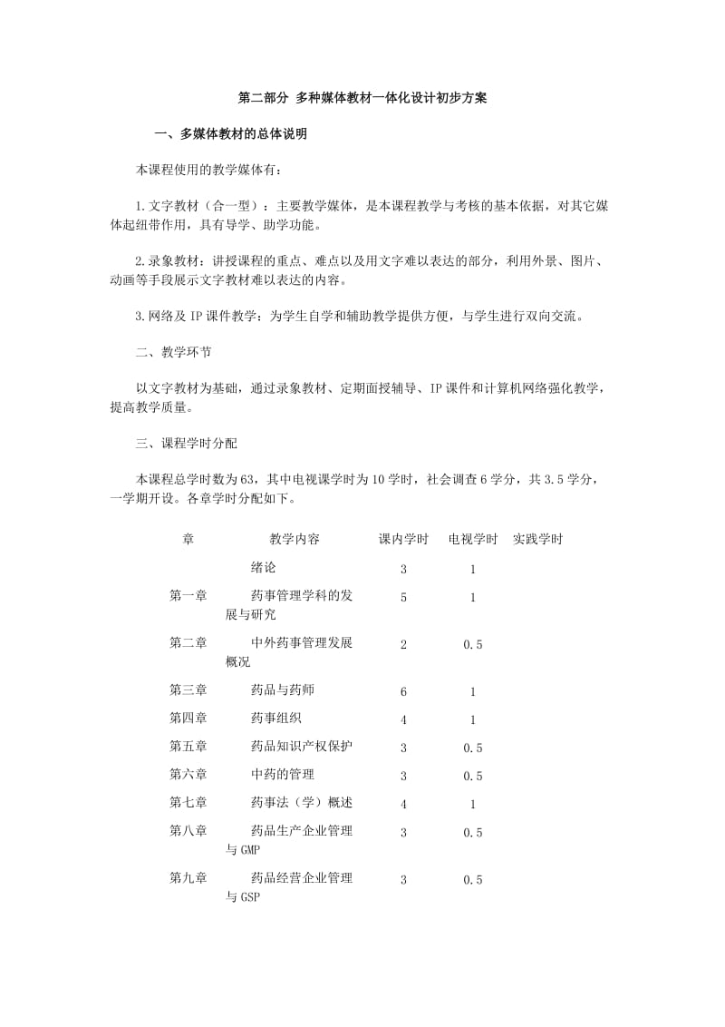 药事管理学教学大纲070919.doc_第2页