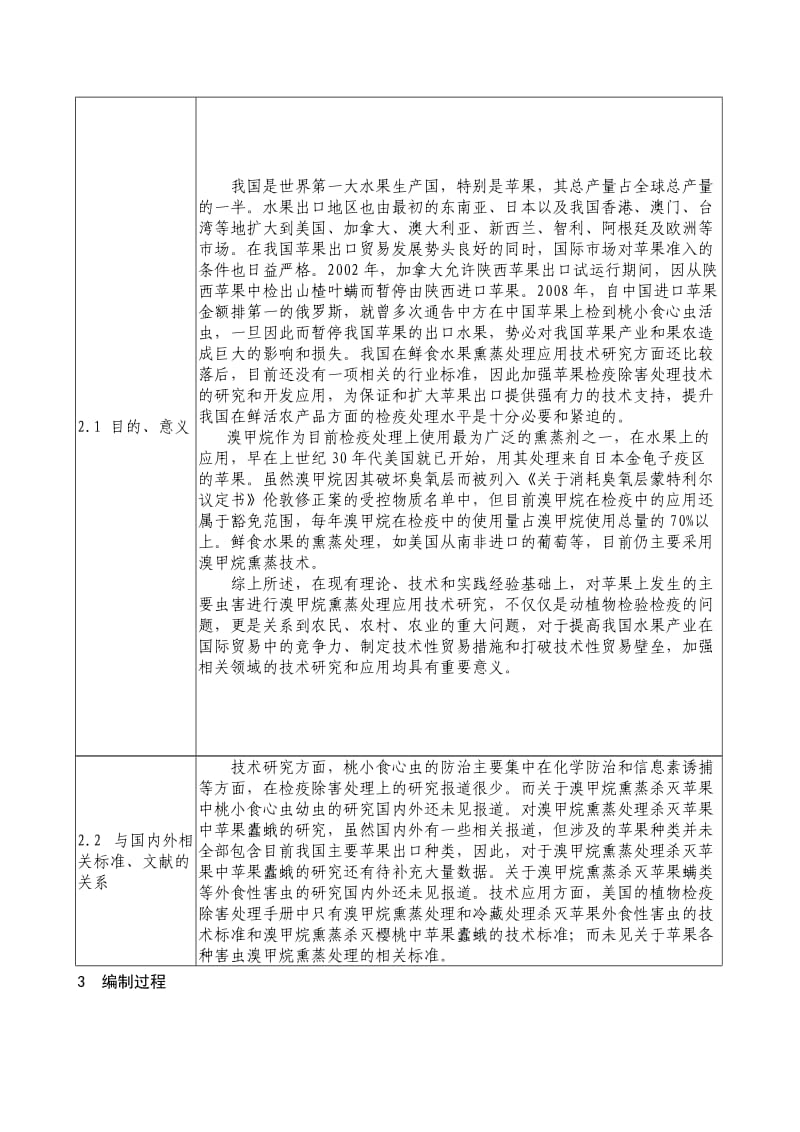 苹果溴甲烷检疫熏蒸处理操作规程及技术要求编制说明.doc_第2页