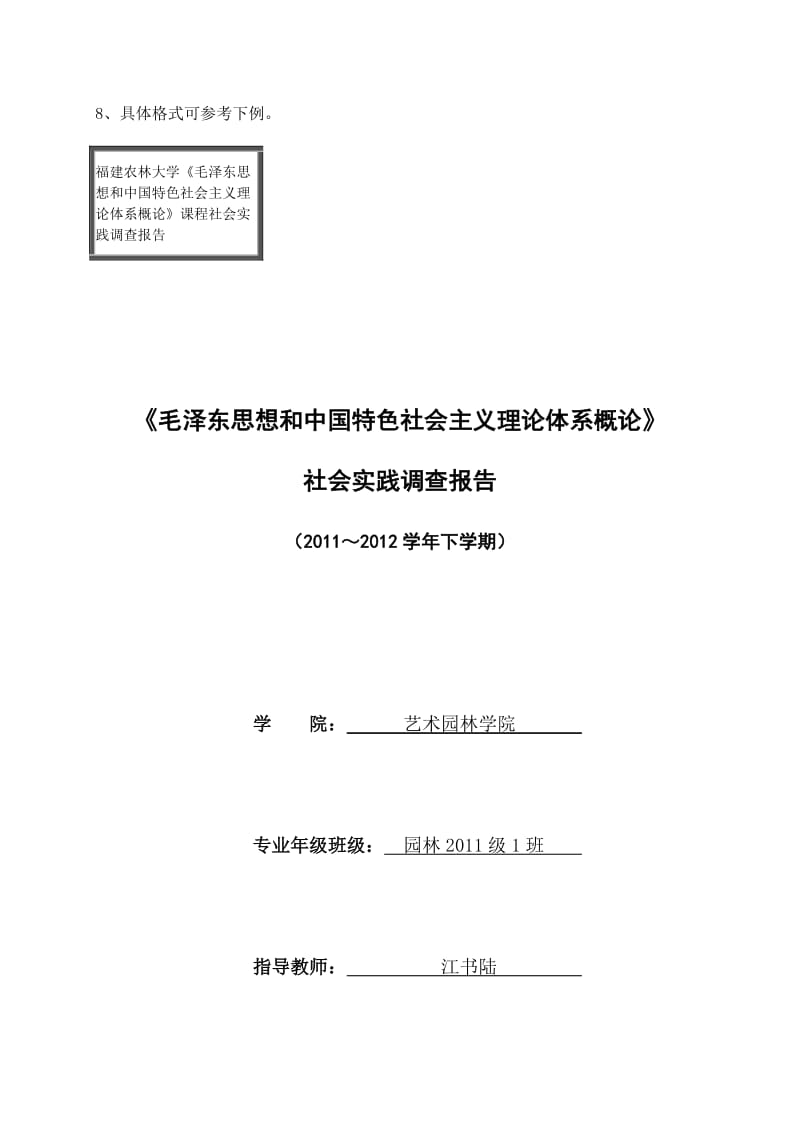 毛概课程论文、社会实践调查报告格式.doc_第2页