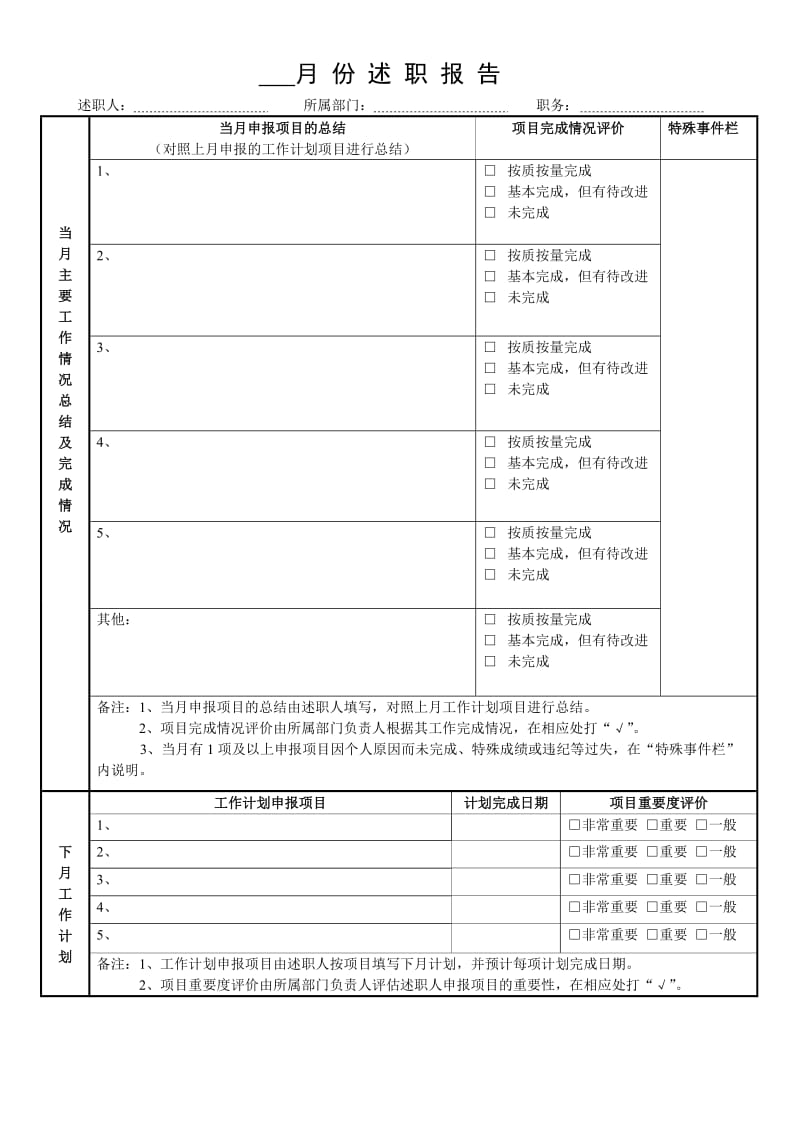 个人月度述职报告.doc_第1页