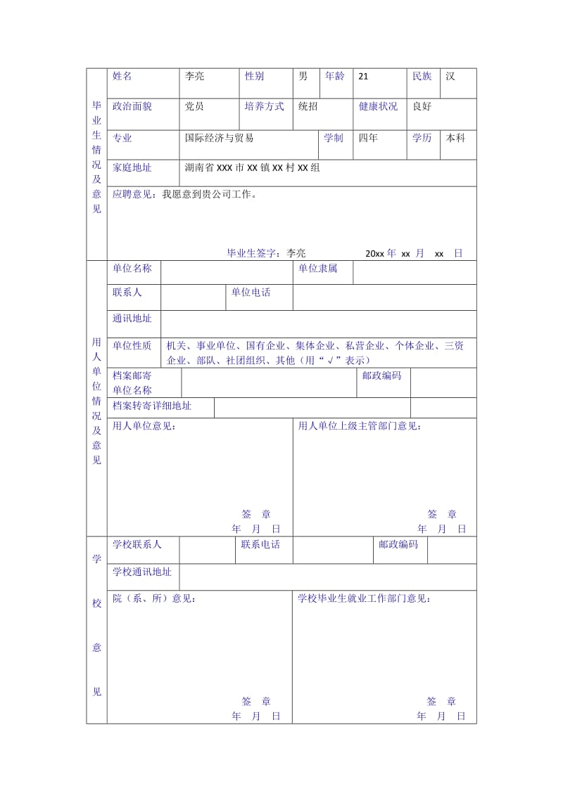 就业协议书填写模板及注意事项.doc_第2页