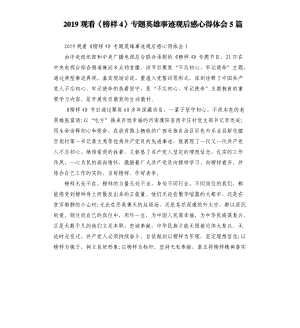 2019觀看《榜樣4》專題英雄事跡觀后感心得體會5篇.docx