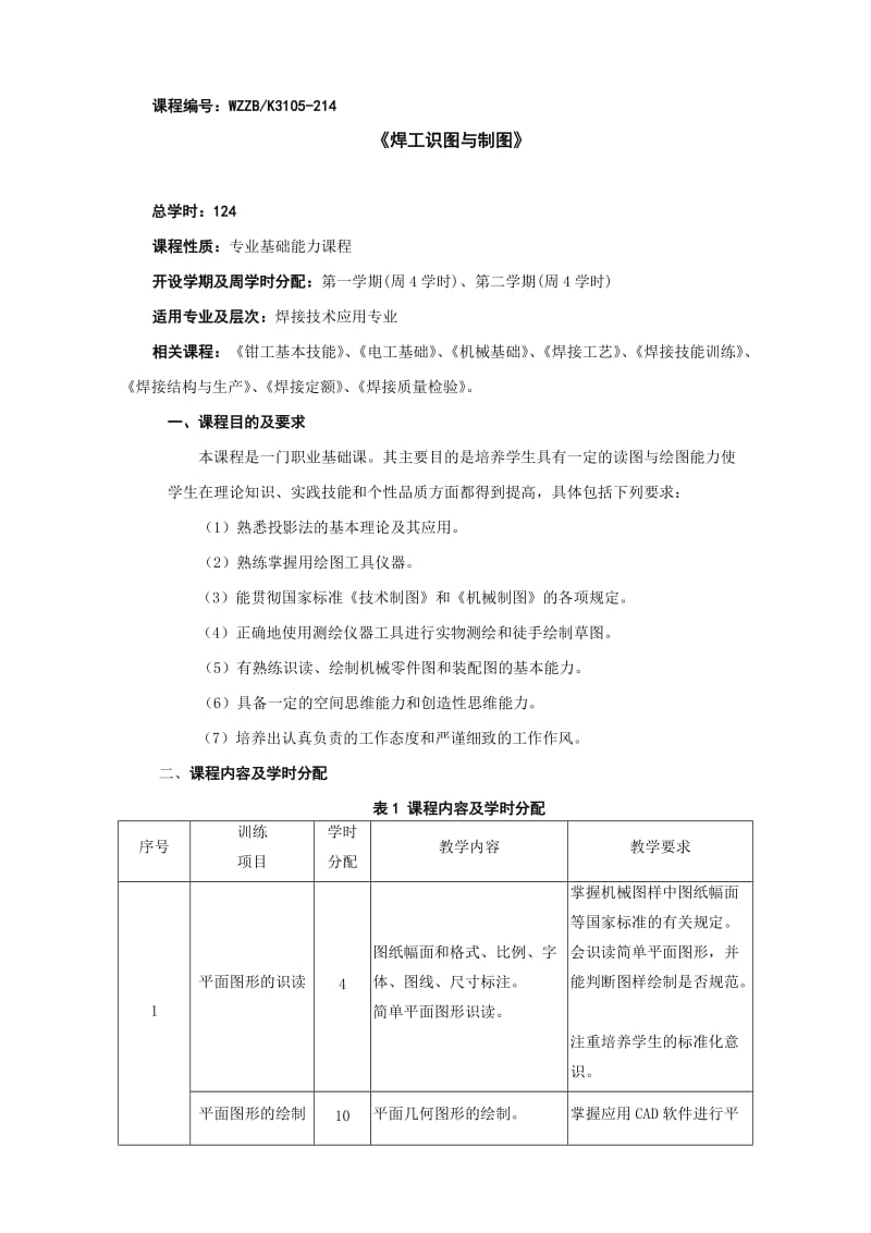 《焊工识图与制图》教学大纲.doc_第1页