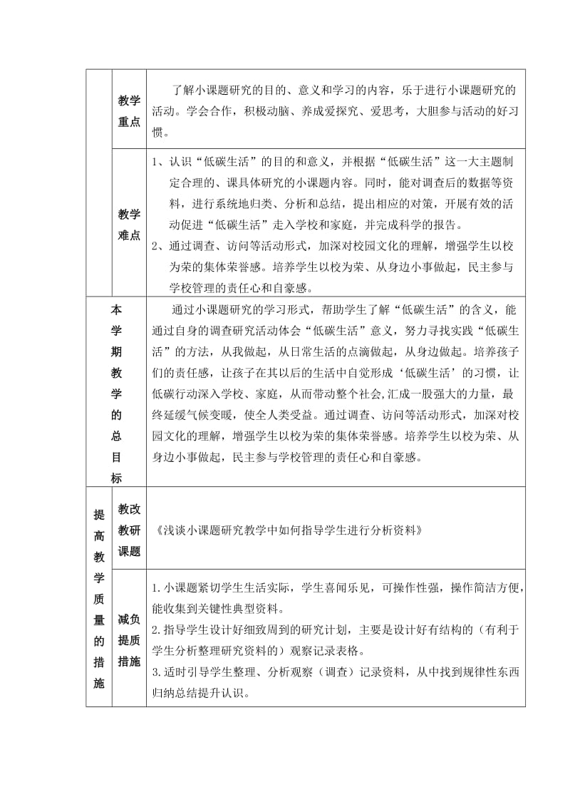 2010学年第二学期五年级下小课题教案.doc_第2页