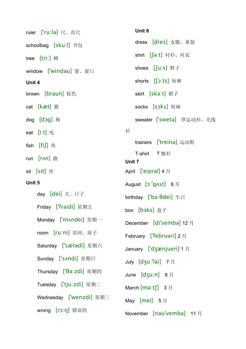 JOININ四年级英语单词大全(带音标).doc_第2页