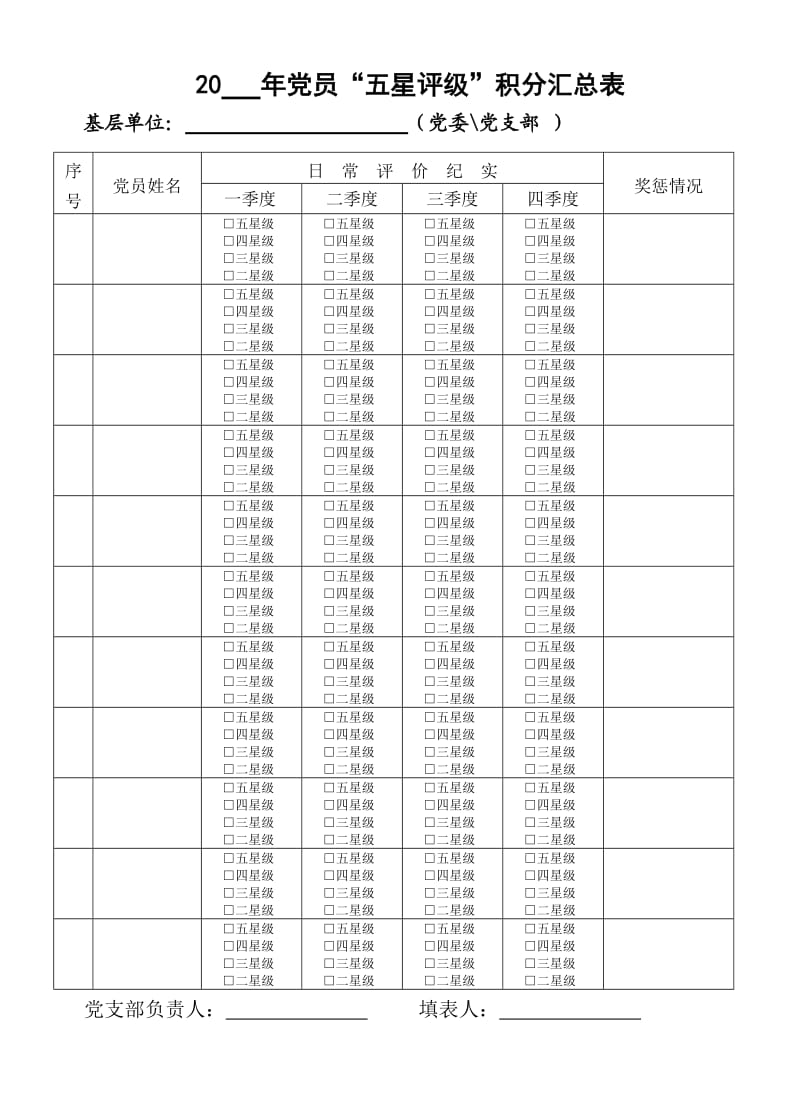 党员“五星评级”,日常管理积分卡.doc_第3页