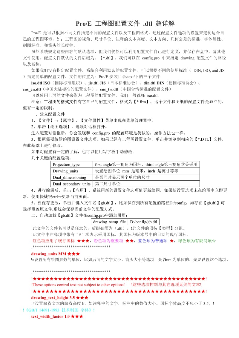 ProENGINEERWildfire5.0工程图配置文件dtl超详解.docx_第1页