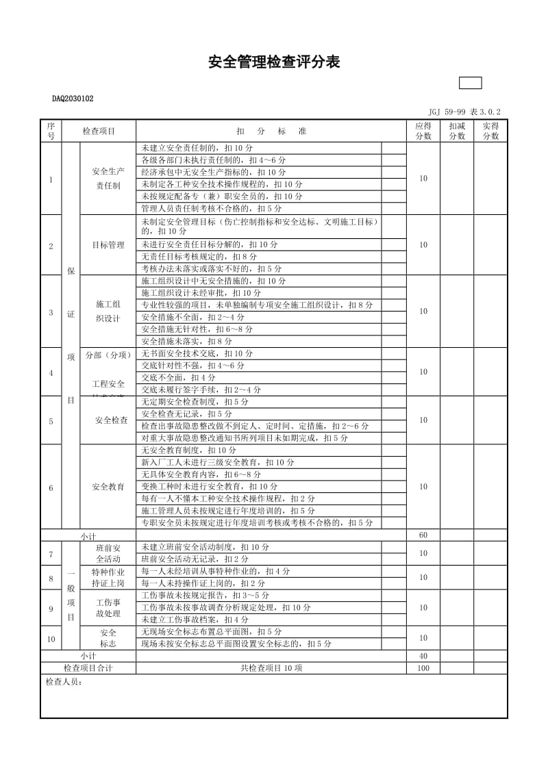 2011广东省建筑施工安全管理资料统一用表-安全检查.doc_第3页