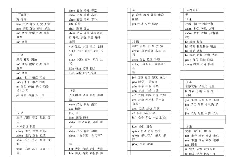 S版四年级下册多音字(教师版).doc_第3页