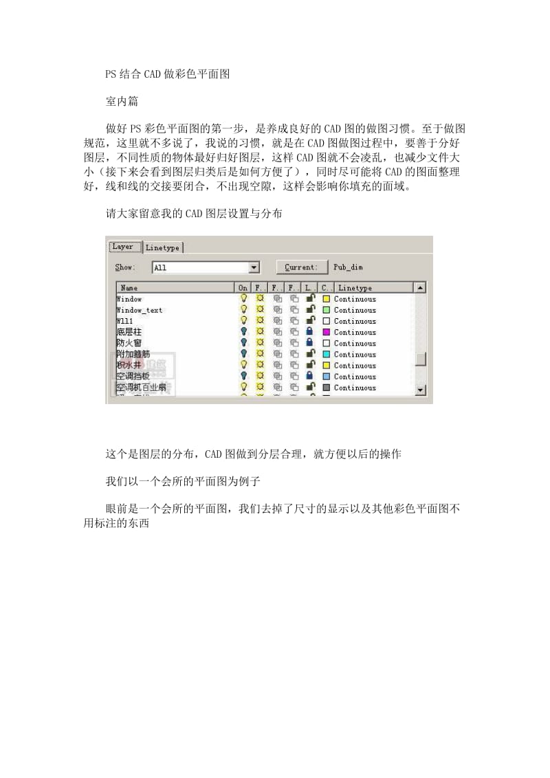 ps结合CAD做平面图设计及处理平面图.doc_第1页