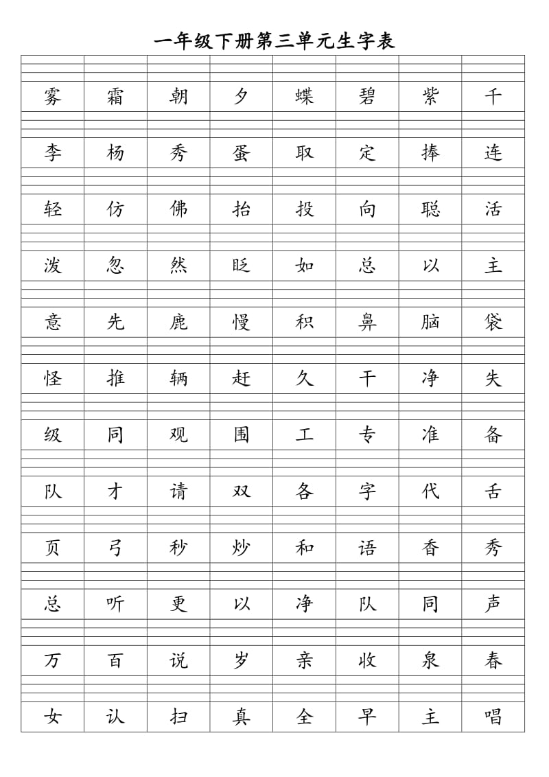 一年级下册生字表(一)注音练习.doc_第3页