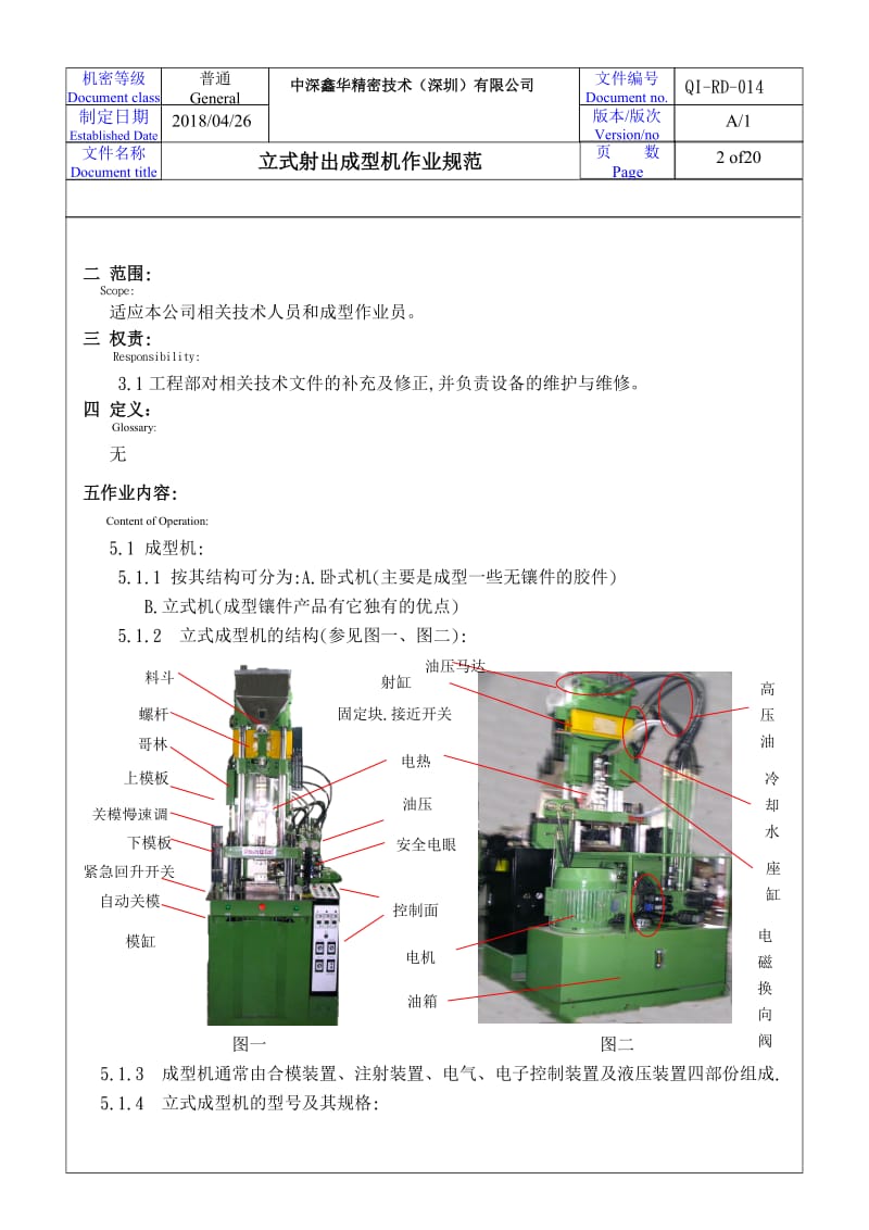 QI-RD-014 (A1)立式射出成型机作业规范_第2页