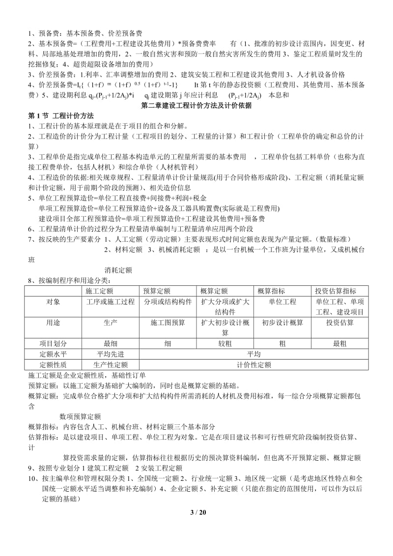 2017造价知识点总结建设工程计价_第3页