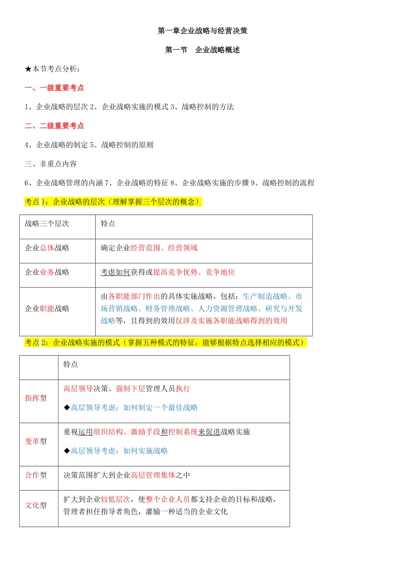 2017中级经济师工商管理知识点汇总_第1页