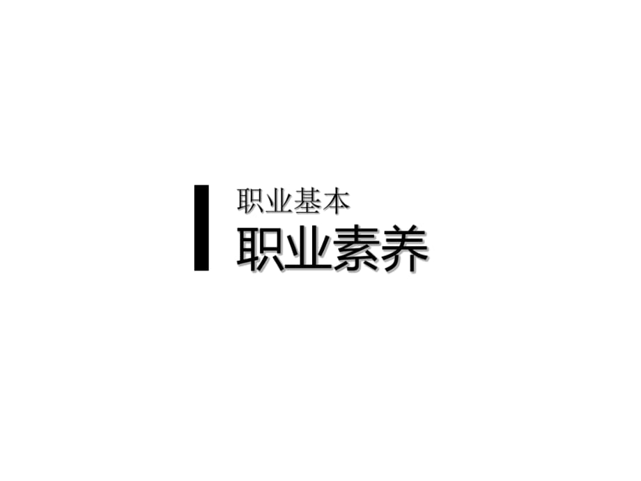 職業(yè)基本·職業(yè)素養(yǎng)_第1頁