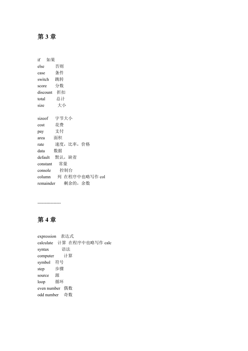 C语言常用词汇表_第3页