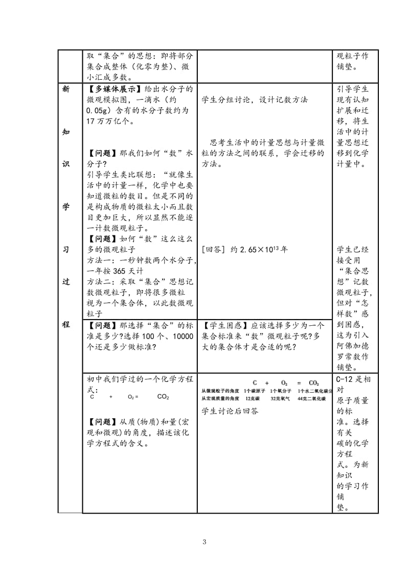 物质的量教学设计教案_第3页