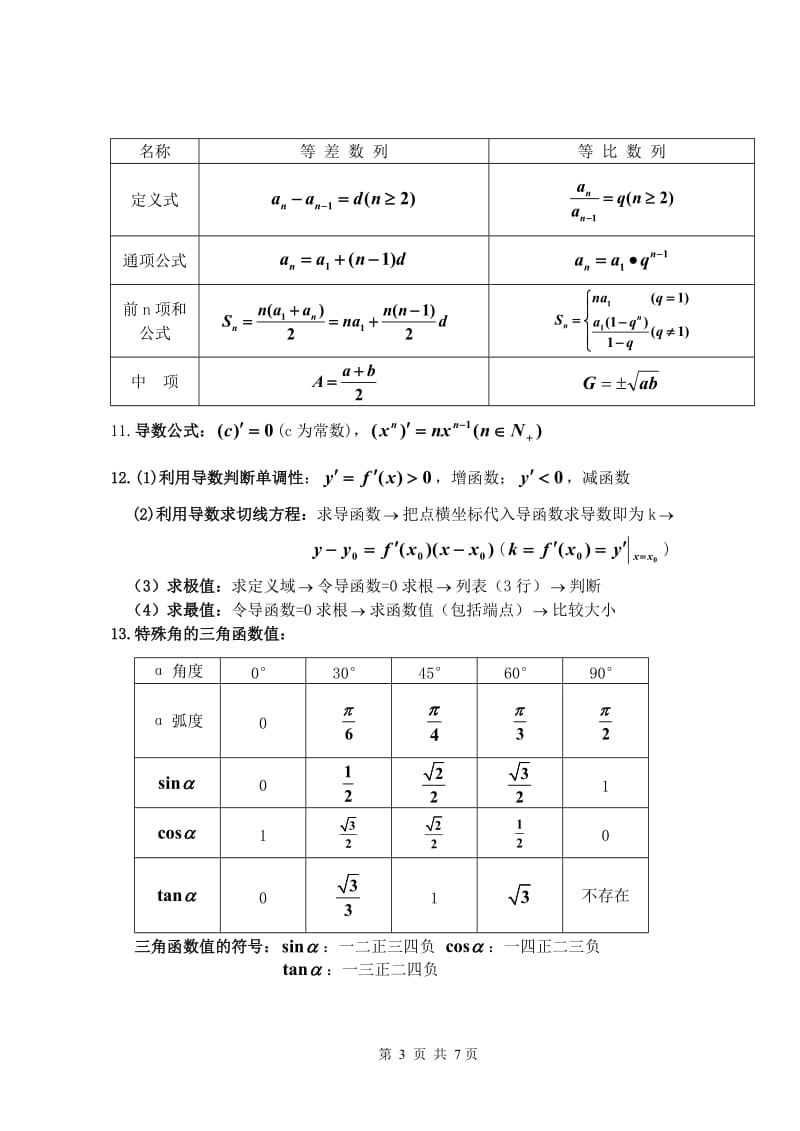 全国成人高考数学公式汇总_第3页