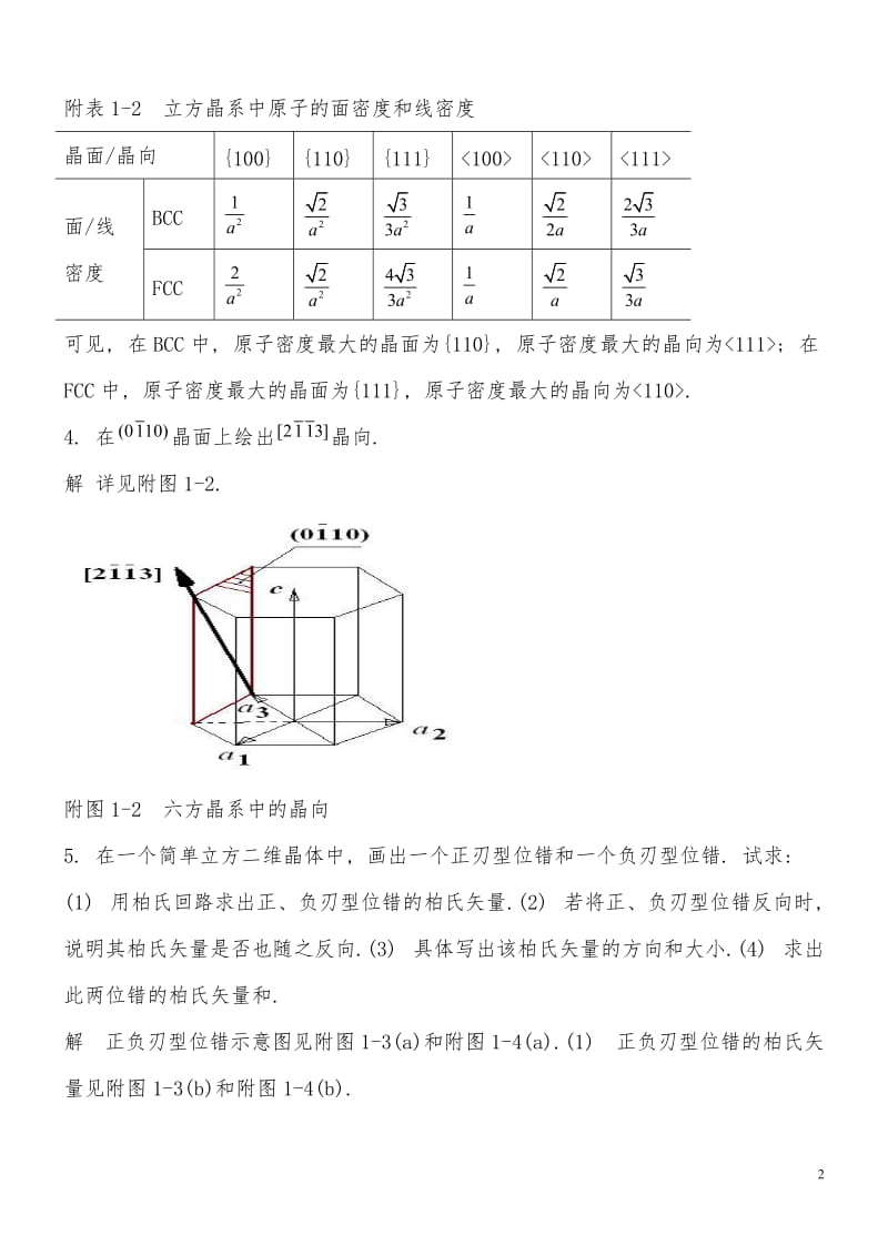 西南工业大学材料科学与基础第三版(刘智恩)习题解析_第2页