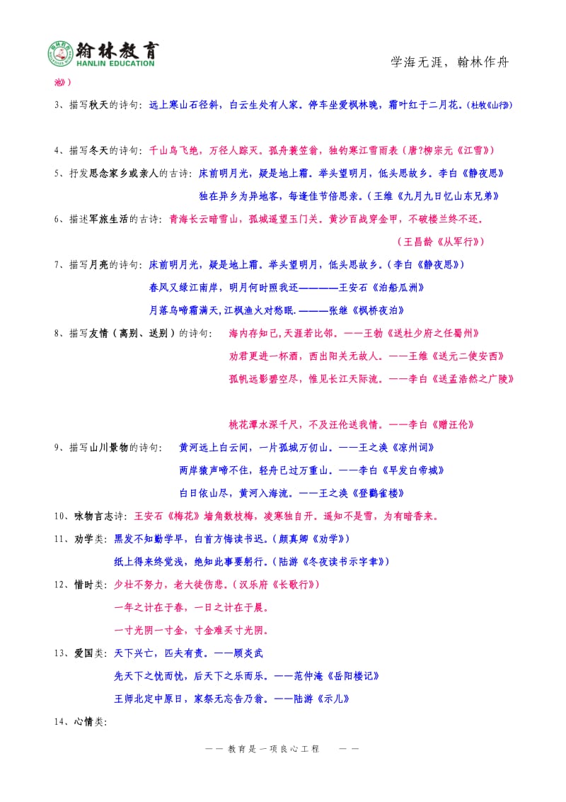 小学六年级语文升学考试总复习一_第3页