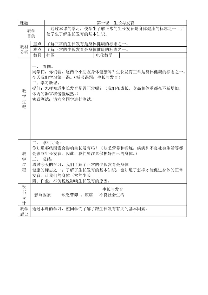 小学二年级体育健康教案_第1页