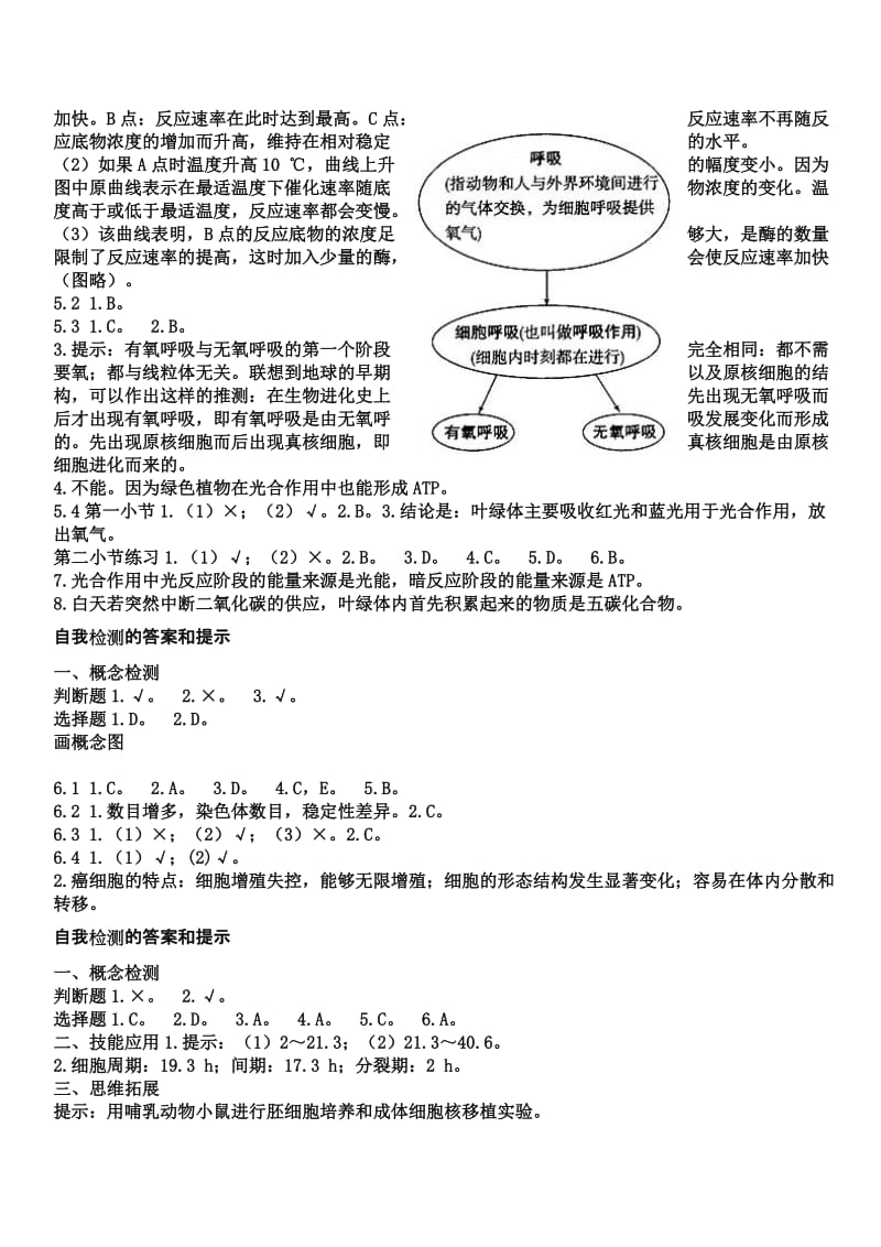 人教版高中生物必修1课后习题参考答案_第3页