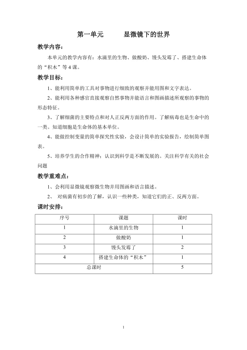 苏教版六年级科学教案_第1页