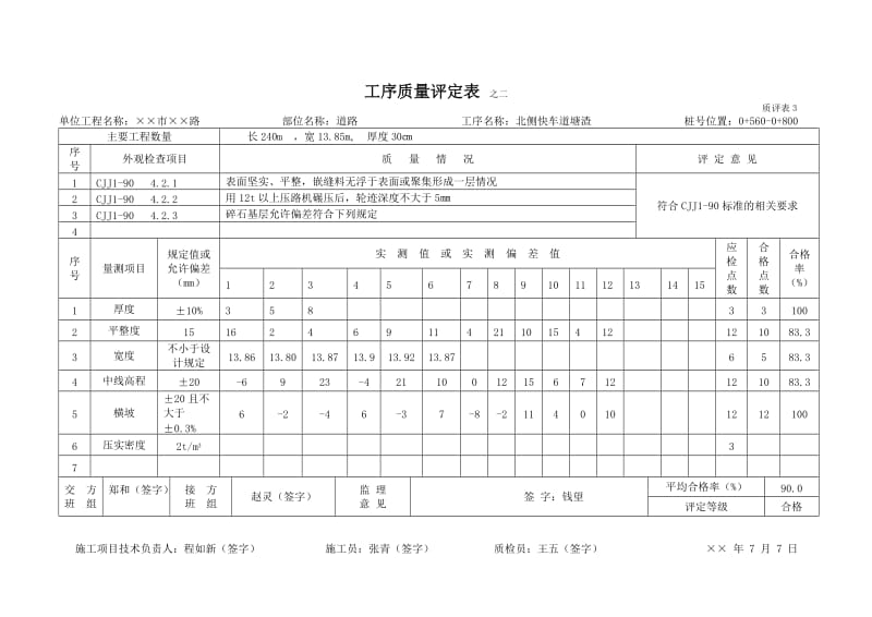 市政工程质评表(质量评定)及具体填写方法(全)_第3页