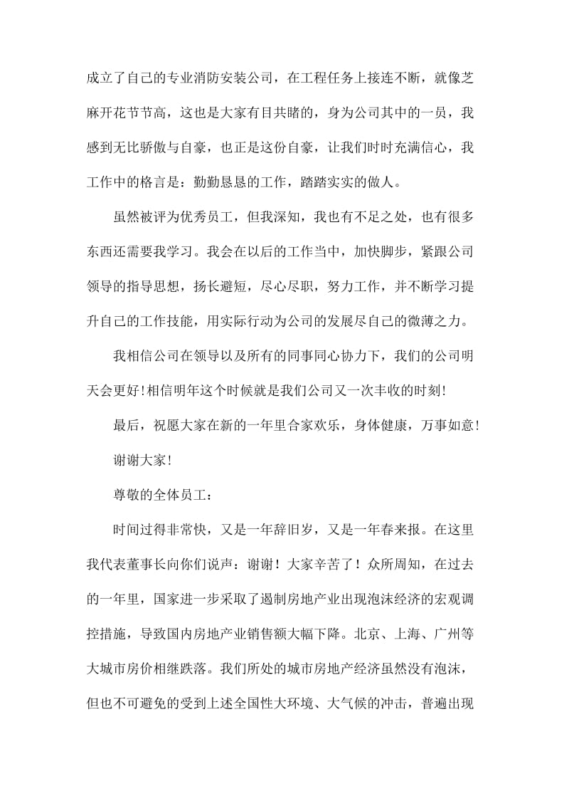 关于公司年终总结发言稿范文汇总_第2页