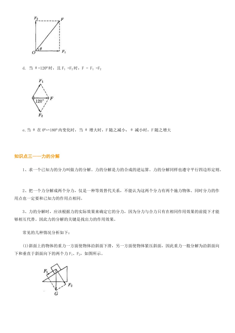 人教版高一物理《力的合成与分解》习题与详解_第2页