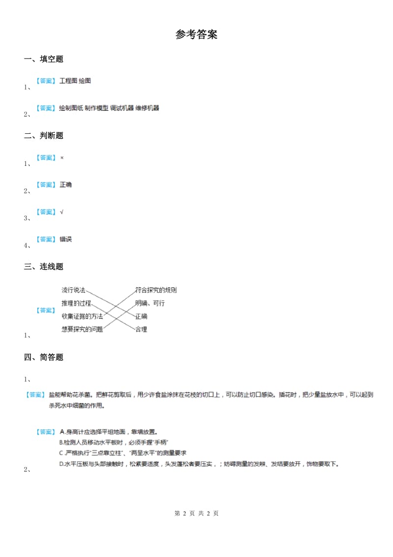 2019年苏教版科学五年级下册6.2 质疑练习卷（I）卷_第2页