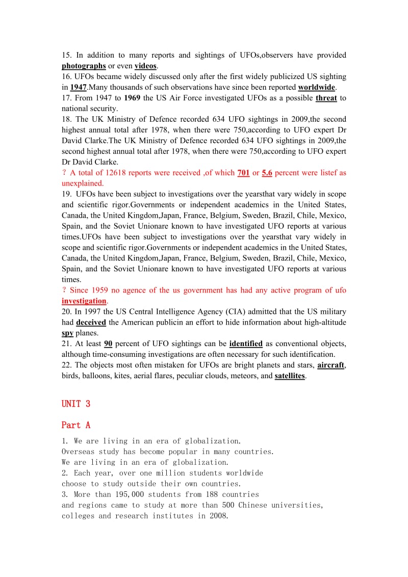 全新版大学英语听说教程5的1-7单元答案_第3页