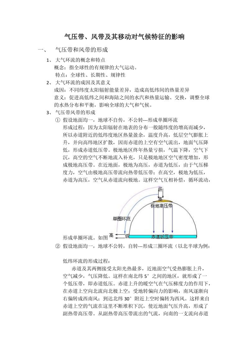 气压带风带的知识点详解_第1页