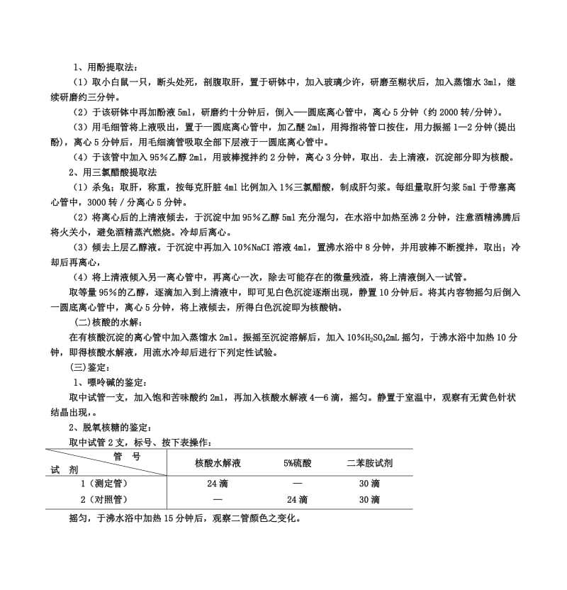 实验九-动物组织中核酸的提取和鉴定_第2页