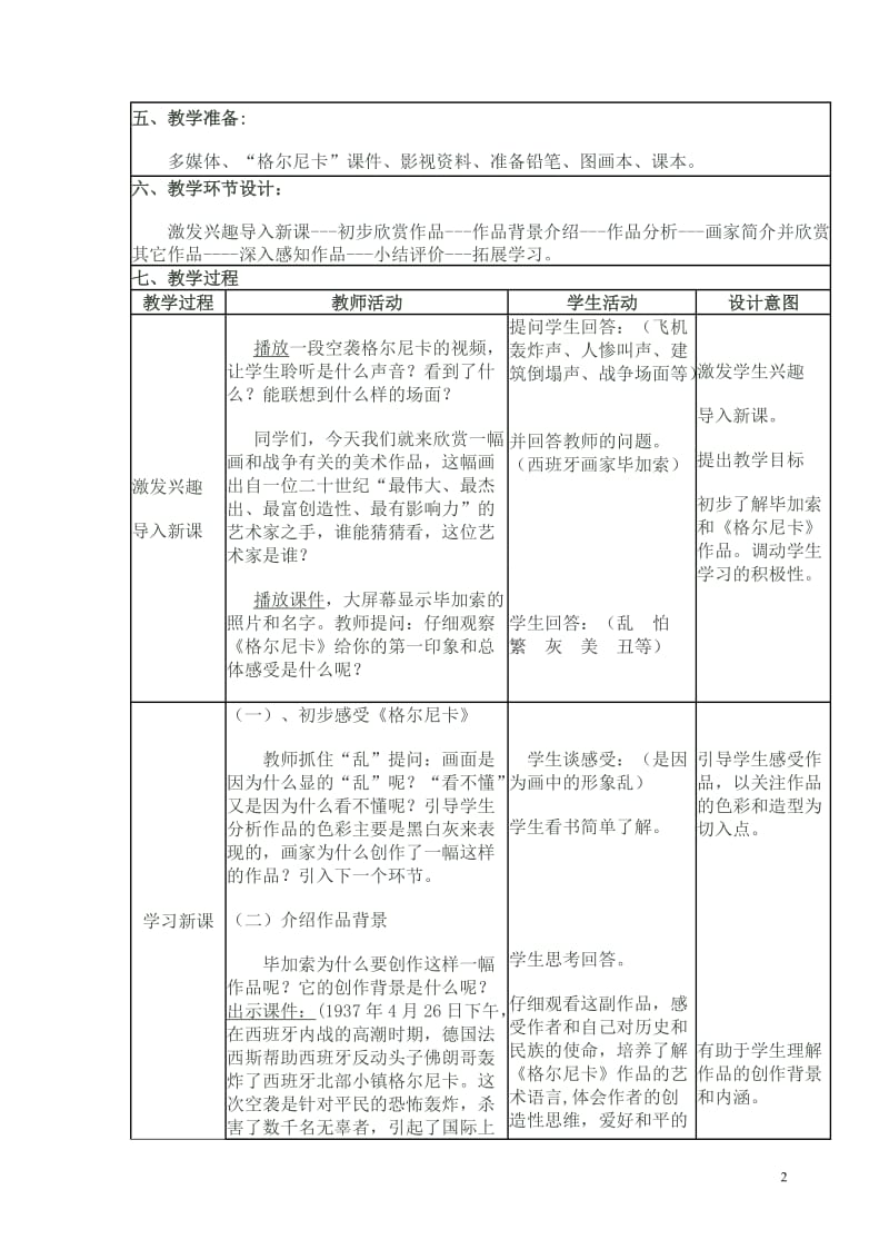 人美版七年级下学期美术教案全集_第2页