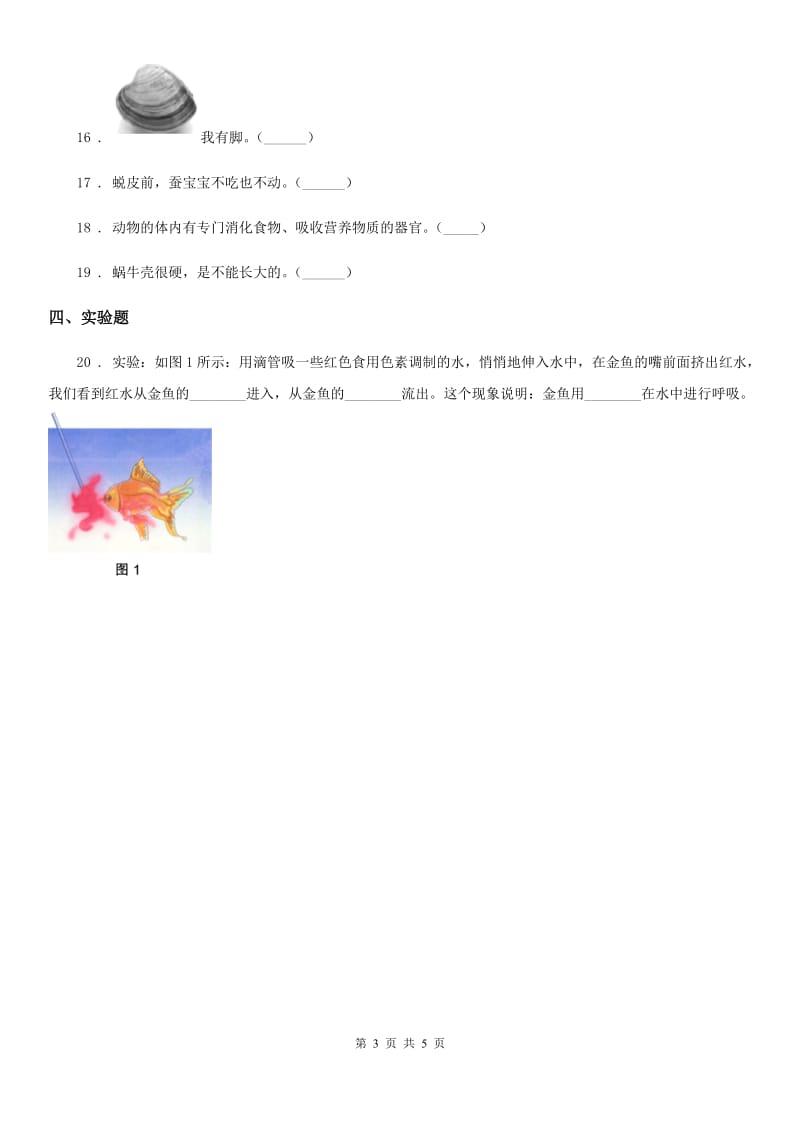 2020版教科版科学三年级下册2.1 蚕卵里孵出的新生命练习卷B卷_第3页