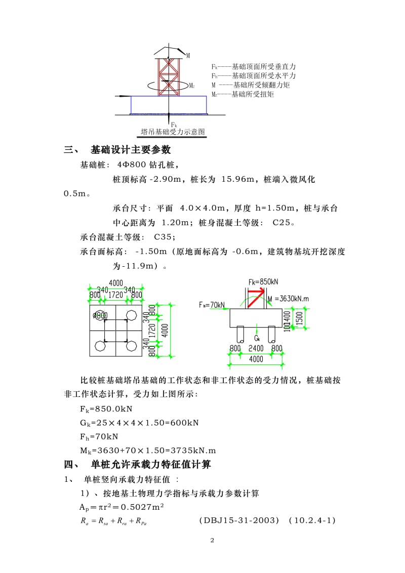 塔吊基础设计计算书(桩基础)_第2页