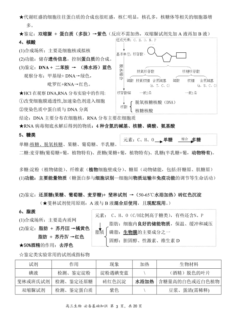 人教版高中生物-必备基础知识整理_第3页